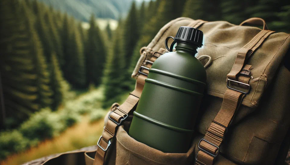 Outdoor Trinkflasche beim Bushcraft