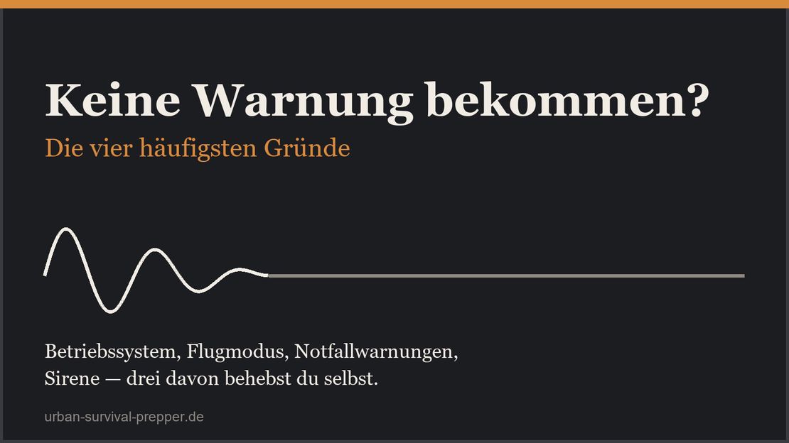 Keine Warnung bekommen? Die vier häufigsten Gründe