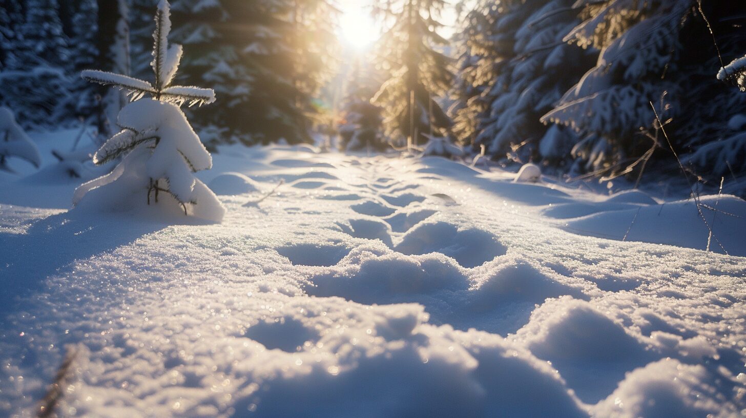 Tierspuren im Schnee erkennen