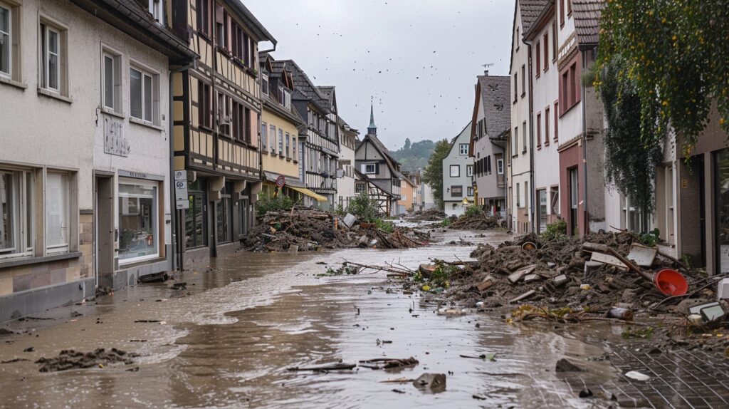 Nach dem Hochwasser